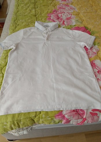 Düğmeli Beyaz Erkek Polo Tişört - Görsel 3