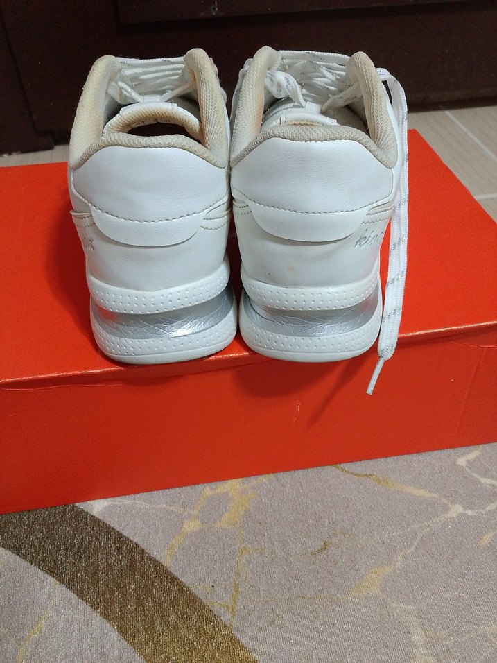 Beyaz Kadın Spor Ayakkabı Stiletto Topuklu - Görsel 2