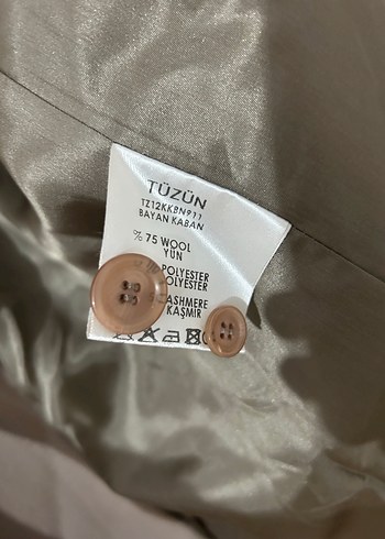 Bej Midi Kadın Trençkot, Kuşaklı, Salaş Kesim - Görsel 3