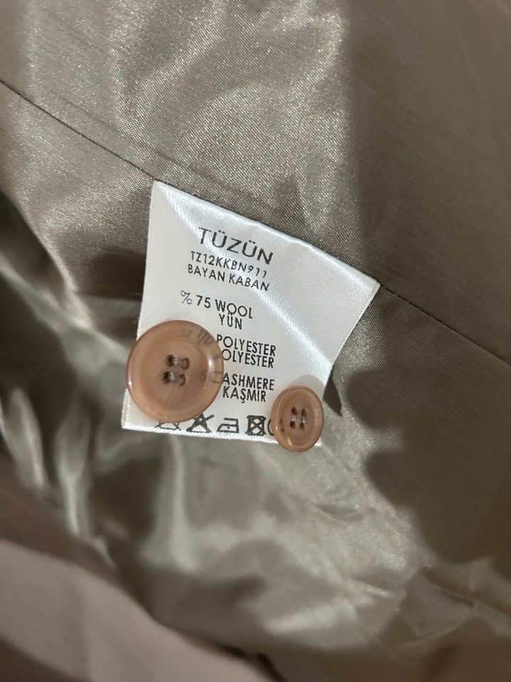 Bej Midi Kadın Trençkot, Kuşaklı, Salaş Kesim - Görsel 3