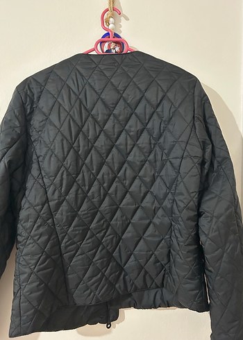 Kadın Siyah Fermuarlı Midi Ceket - Görsel 2