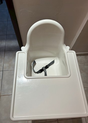 Beyaz ve Gri Yüksek Bebek mama Sandalyesi - Görsel 4