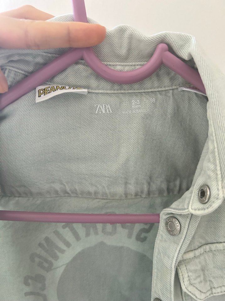 Erkek Çocuk Gri Nakışlı Denim Ceket - Görsel 3