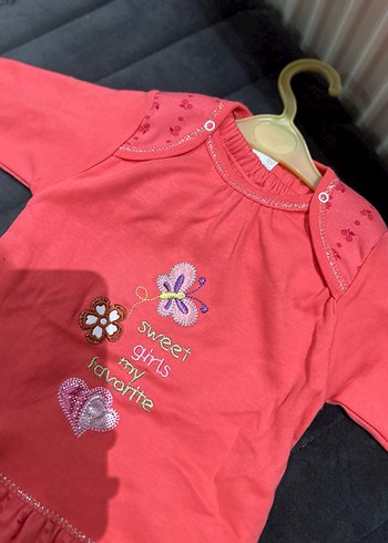 Kız Çocuk Renkli Pembe Uzun Kollu alt üst takım - Görsel 4