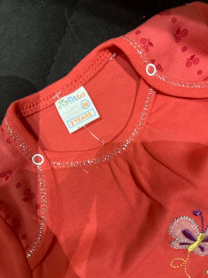 Kız Çocuk Renkli Pembe Uzun Kollu alt üst takım - Görsel 5