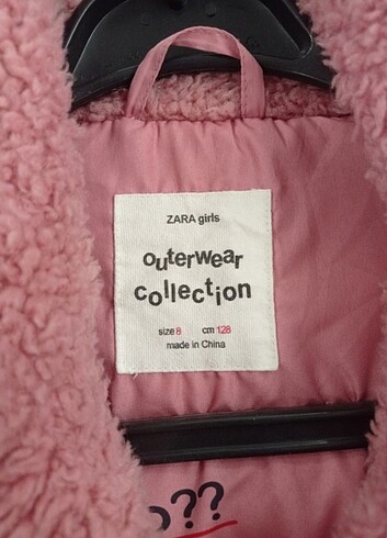 Zara Zara peluş tasarım kız çocuk kaban