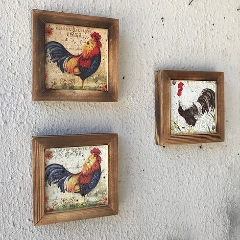 Üç adet duvar süsü