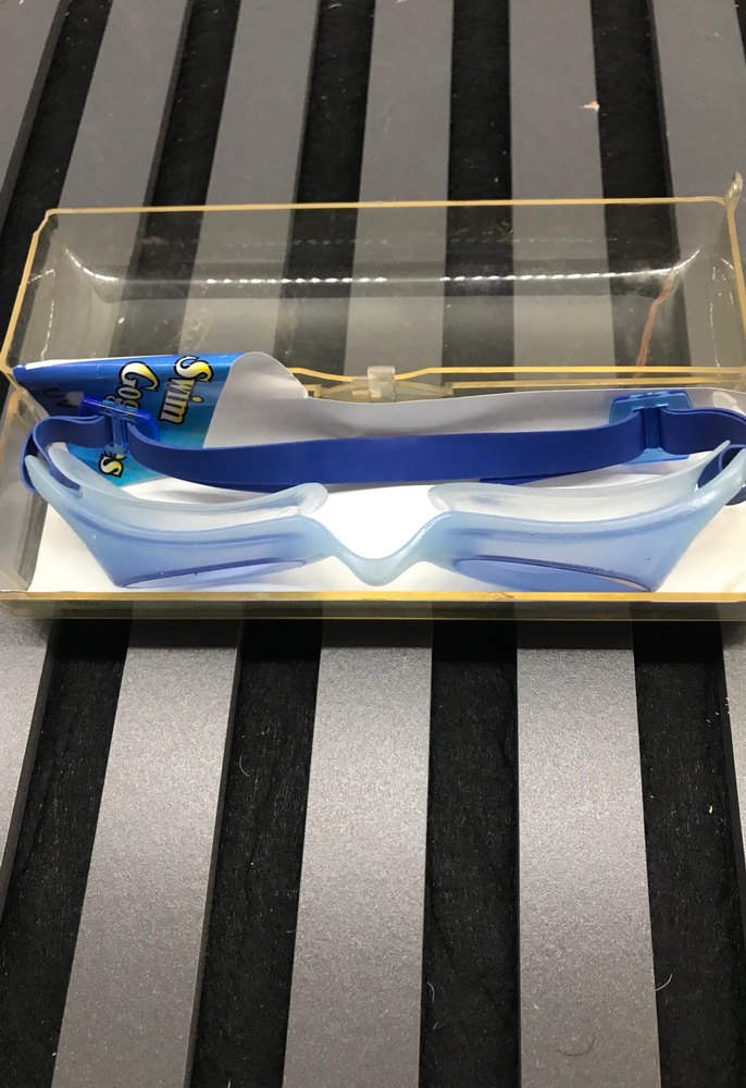 Mavi Retro Stil Yüzücü Gözlüğü - Görsel 2