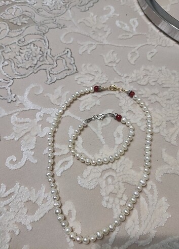 İnci Kolye Bileklik Set 