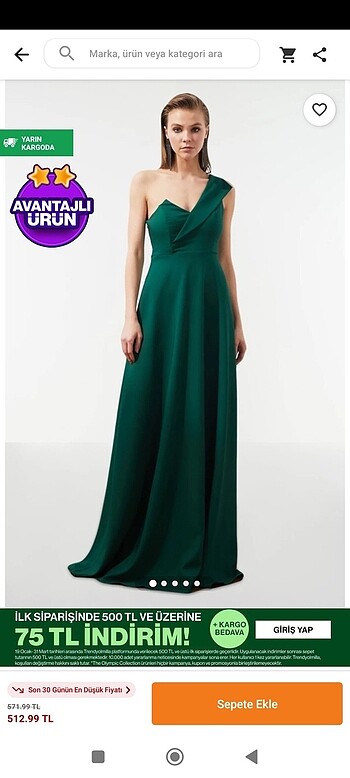 Tek omuz abiye - Görsel 5