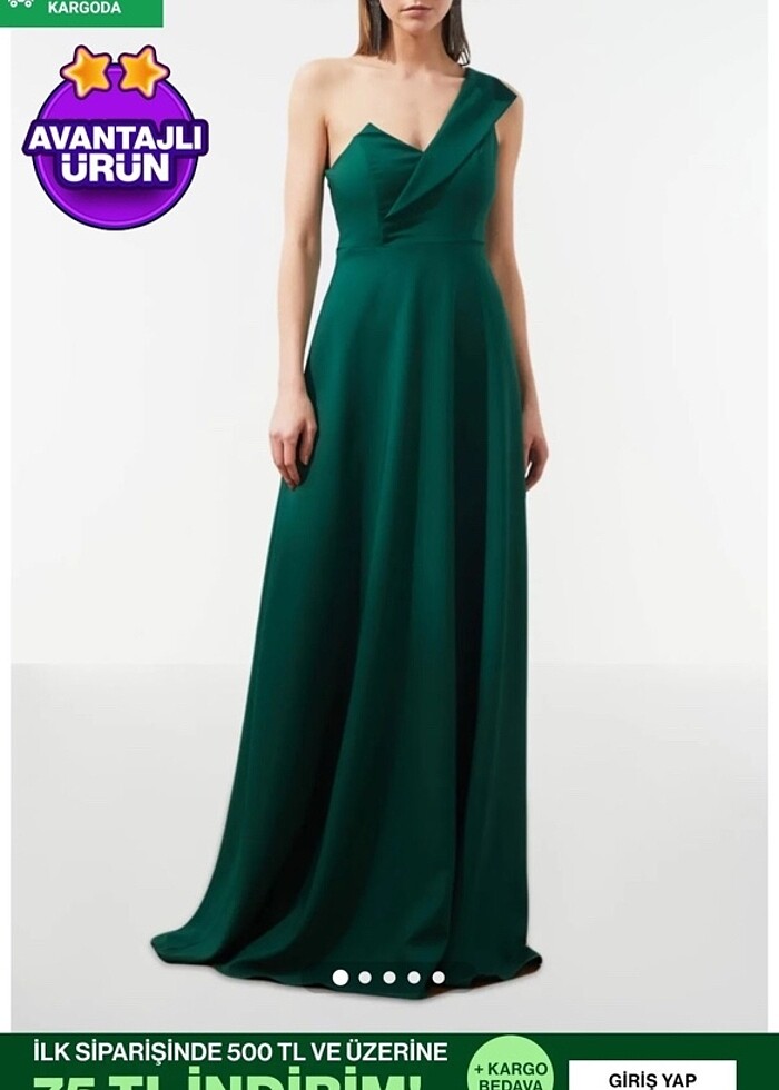 Tek omuz abiye - Görsel 5