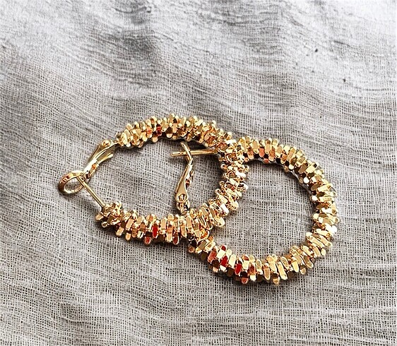 Çelik gold küpe