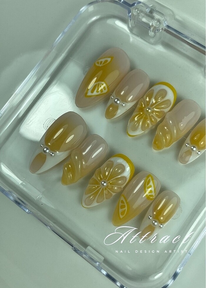 Medium almond ???? takma tırnak seti - Görsel 2