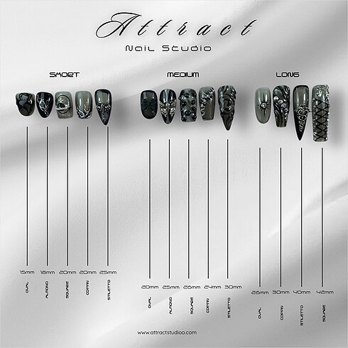 Short stiletto jel tırnak seti - Görsel 3