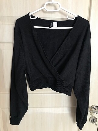 h&m uzun kollu crop