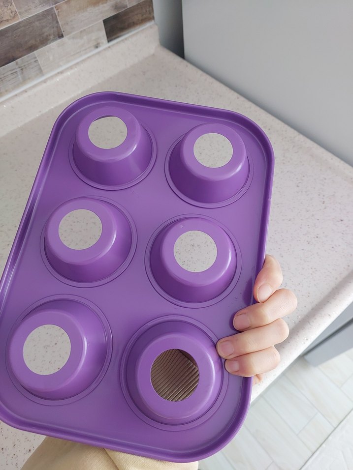 6 Gözlü Mor Donut Kek Kalıbı - Görsel 2