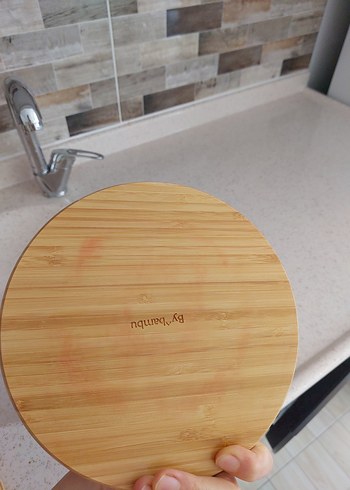 Bej Bohem Tarzı Bambu Tabak - Görsel 2