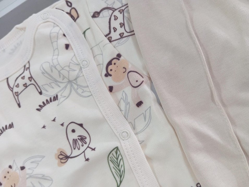 Pamuklu Baskılı Bebek Erkek Takım Üç Parça | Hastane Çıkışı - Görsel 2