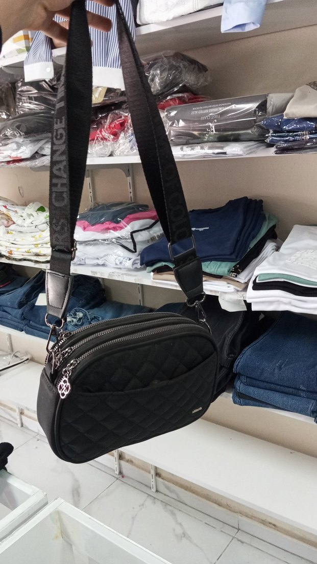 Tokalı Siyah Deri Goth Çanta - Görsel 4