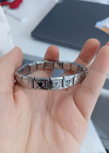 Gri Klasik Zarif Tokalı Bileklik - Görsel 6