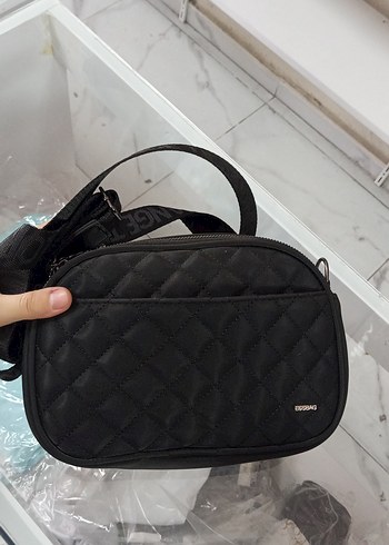 Siyah Deri Tokalı Kadın Çanta - Görsel 7