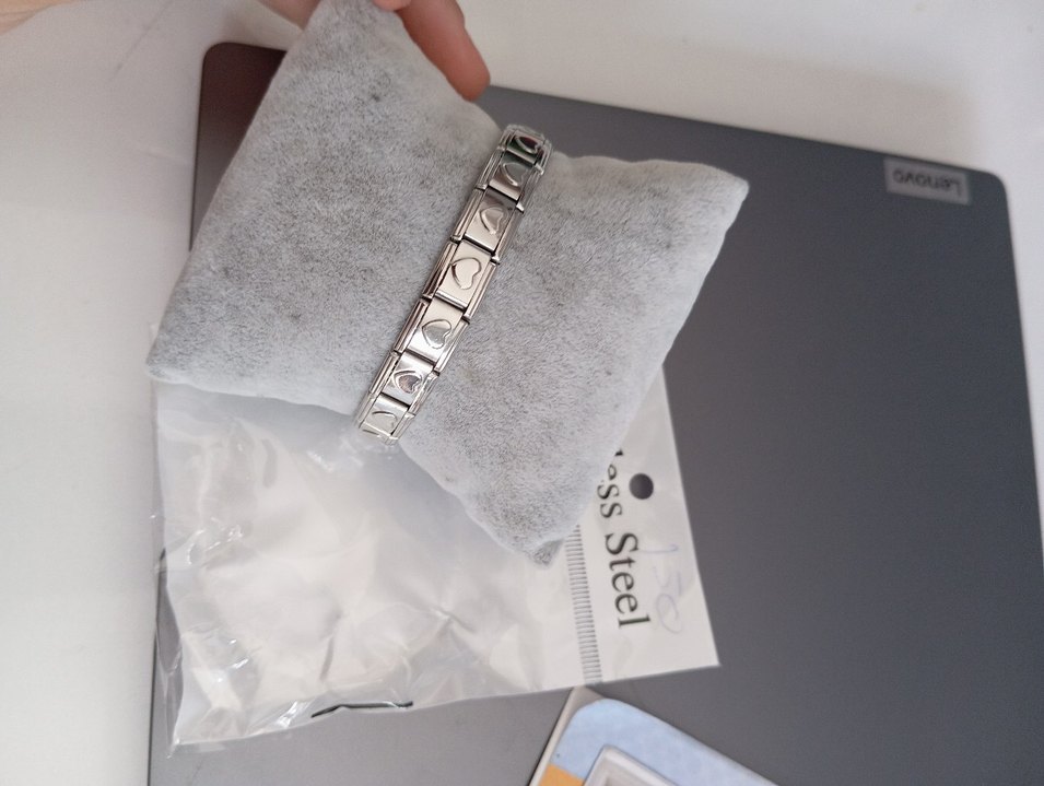 Gri Kalp figürlü İtalyan charmlı Kadın Bileklik - Görsel 2