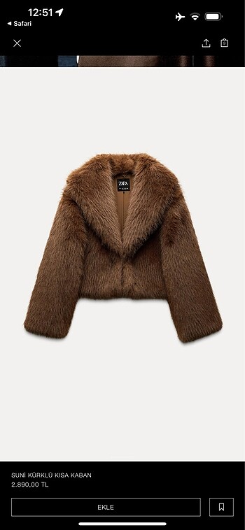 Zara viral kürk kahverengi