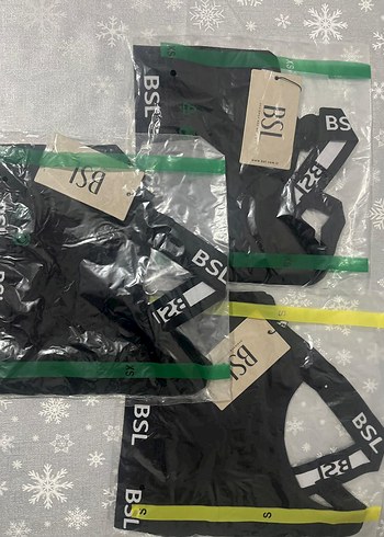 xs Beden siyah Renk BSL Siyah Straplez Bantlı Crop Top