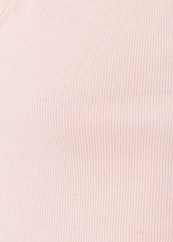 BSL FASHION BSL Crop Pembe Pamuklu