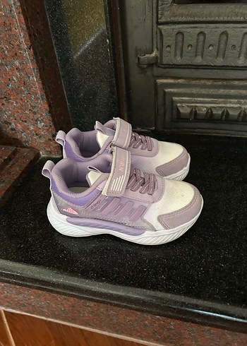 Kız Çocuk Mor Cırt Cırtlı Spor Ayakkabı - Görsel 2