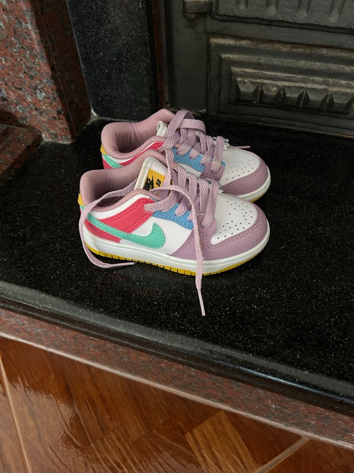 Kız Çocuk Renkli Bağcıklı Spor Ayakkabı - Görsel 2