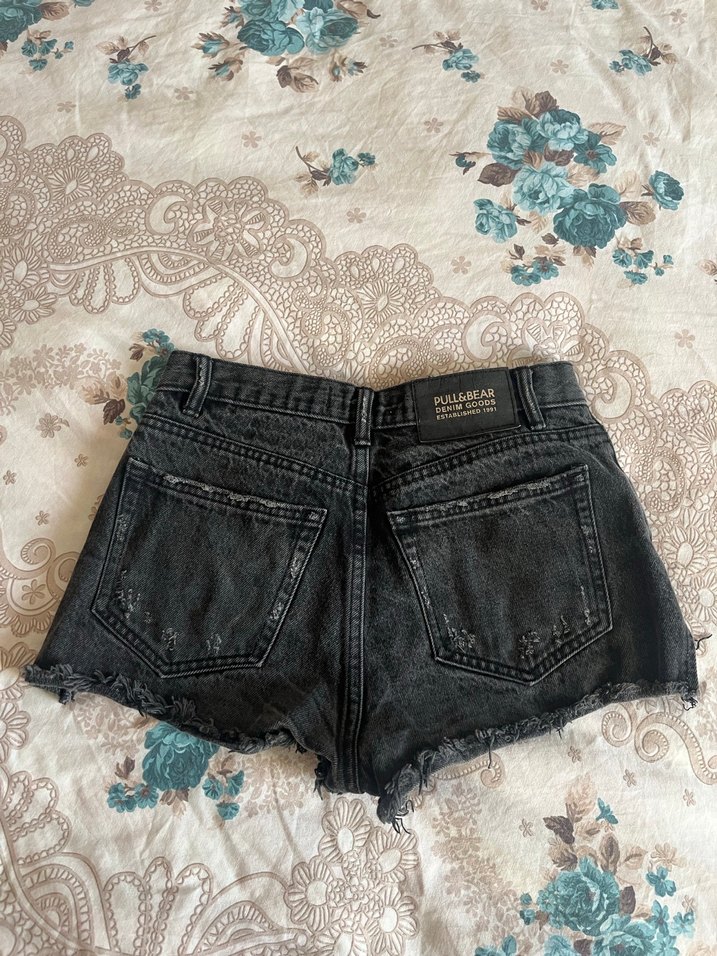 Kadın siyah Şort - Görsel 2