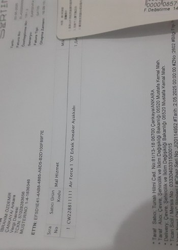 faturali.ve kutulu airforce - Görsel 4