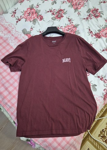 Bordo MAVİ Baskılı Erkek Tişört - Görsel 4