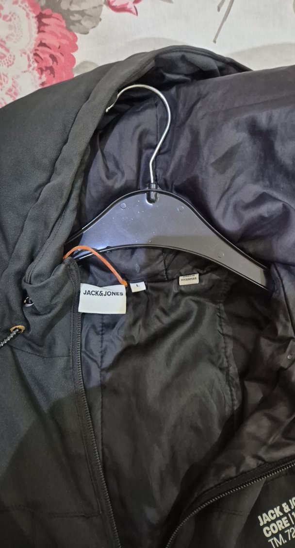 Jack Jones Siyah Fermuarlı Erkek Kapüşonlu Mevsimlik Mont - Görsel 3