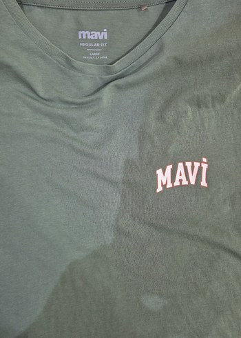 Mavi Baskılı Yeşil Erkek Tişört - Görsel 3