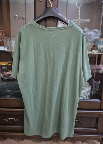 Mavi Baskılı Yeşil Erkek Tişört - Görsel 2