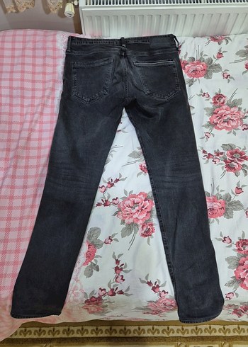 Erkek Gri hafif dar kesim Kot Pantolon - Görsel 2