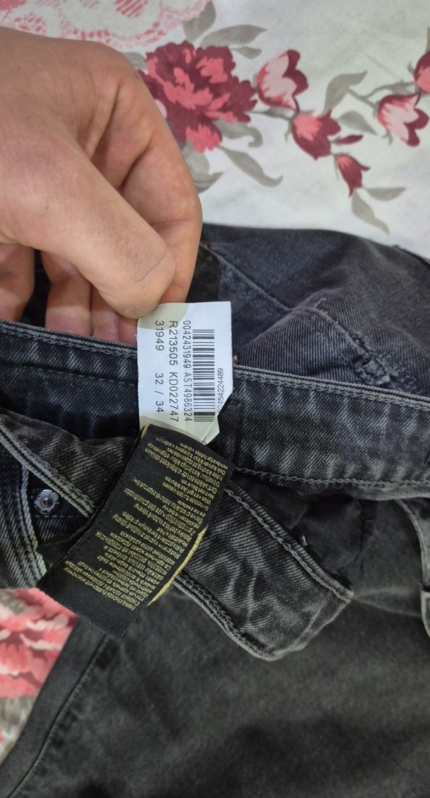 Erkek Gri hafif dar kesim Kot Pantolon - Görsel 5