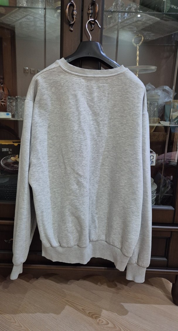 Gri Mavi Baskılı Erkek Sweatshirt - Görsel 2