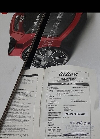 Arzum süpürge garantisi var