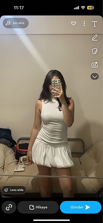 s Beden beyaz Renk Zara elbise
