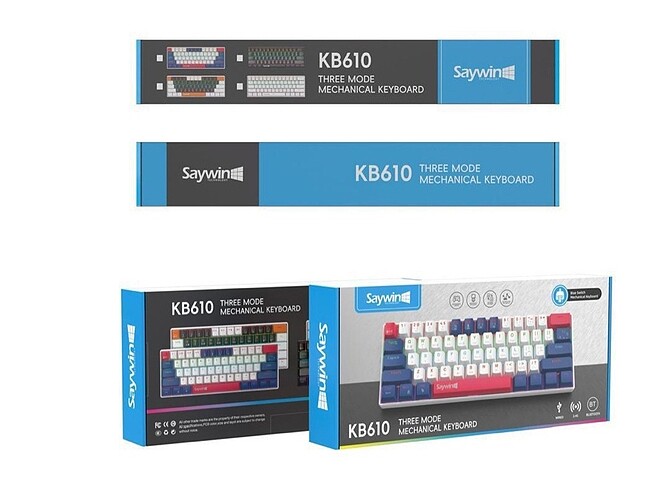 Saywin KB610 Three Mode Mechanical Keyboard | Blue Switch | Hot-