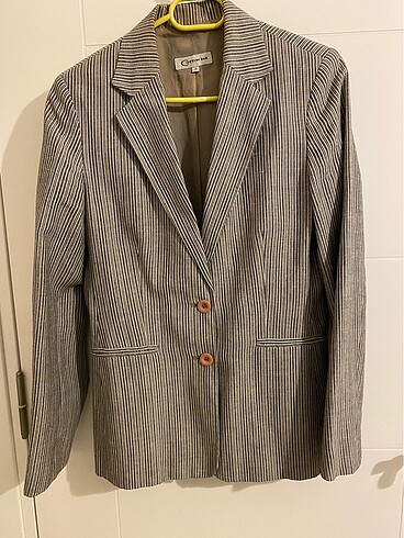 Çizgili blazer ceket