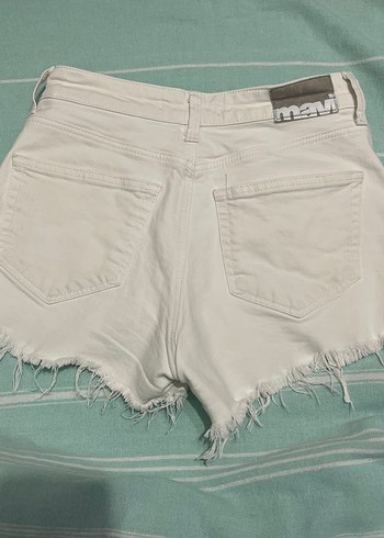 Mavi Jeans Beyaz Mini Kot Şort, Rahat Kesim