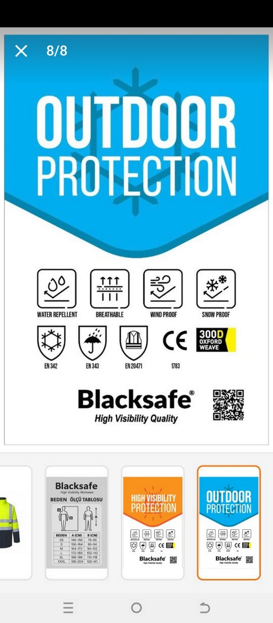 Erkek Sarı Reflektörlü mont - Görsel 4