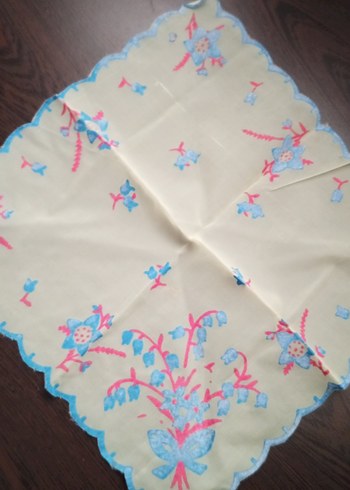 Vintage Çok Renkli Dantel Detaylı mendil - Görsel 3