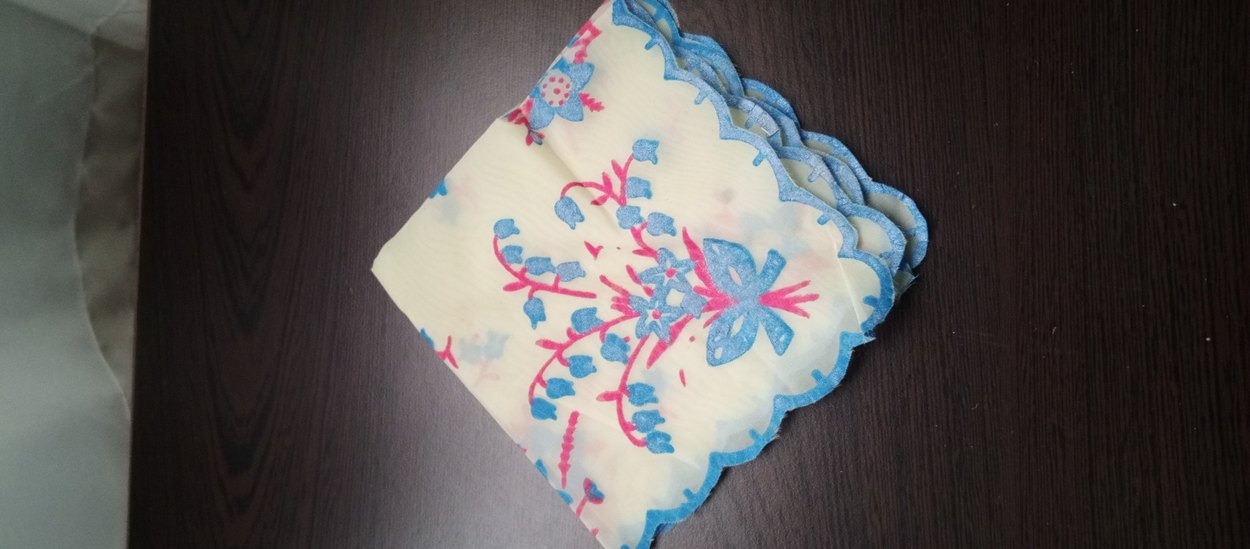 Vintage Çok Renkli Dantel Detaylı mendil - Görsel 2