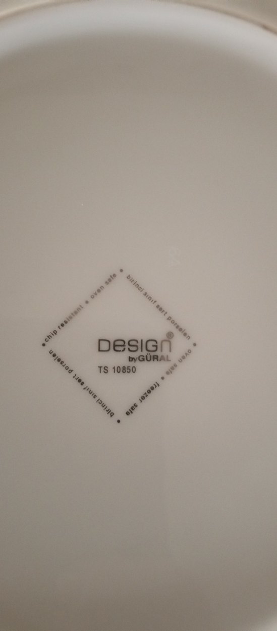 Gri Desenli Beyaz Yemek Tabağı - Görsel 3