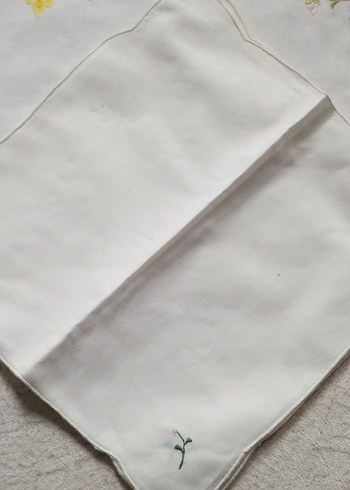 Nakışlı Beyaz Pastel Masa Örtüsü - Görsel 5